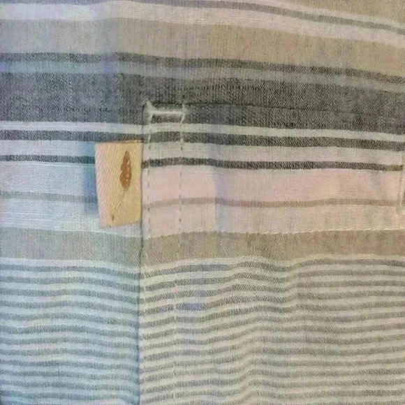 Bob Timberlake men's medium short sleeve button down shirt striped 100%cotton - Picture 3 of 5